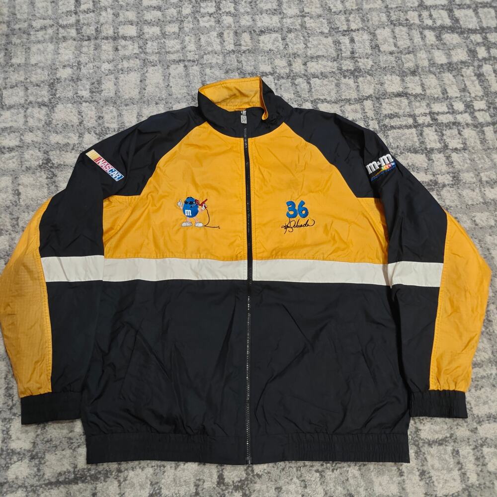 Vintage Chase Authentics M&M Racing Jacket Mens XL Ken Schrader #36 Windbreaker